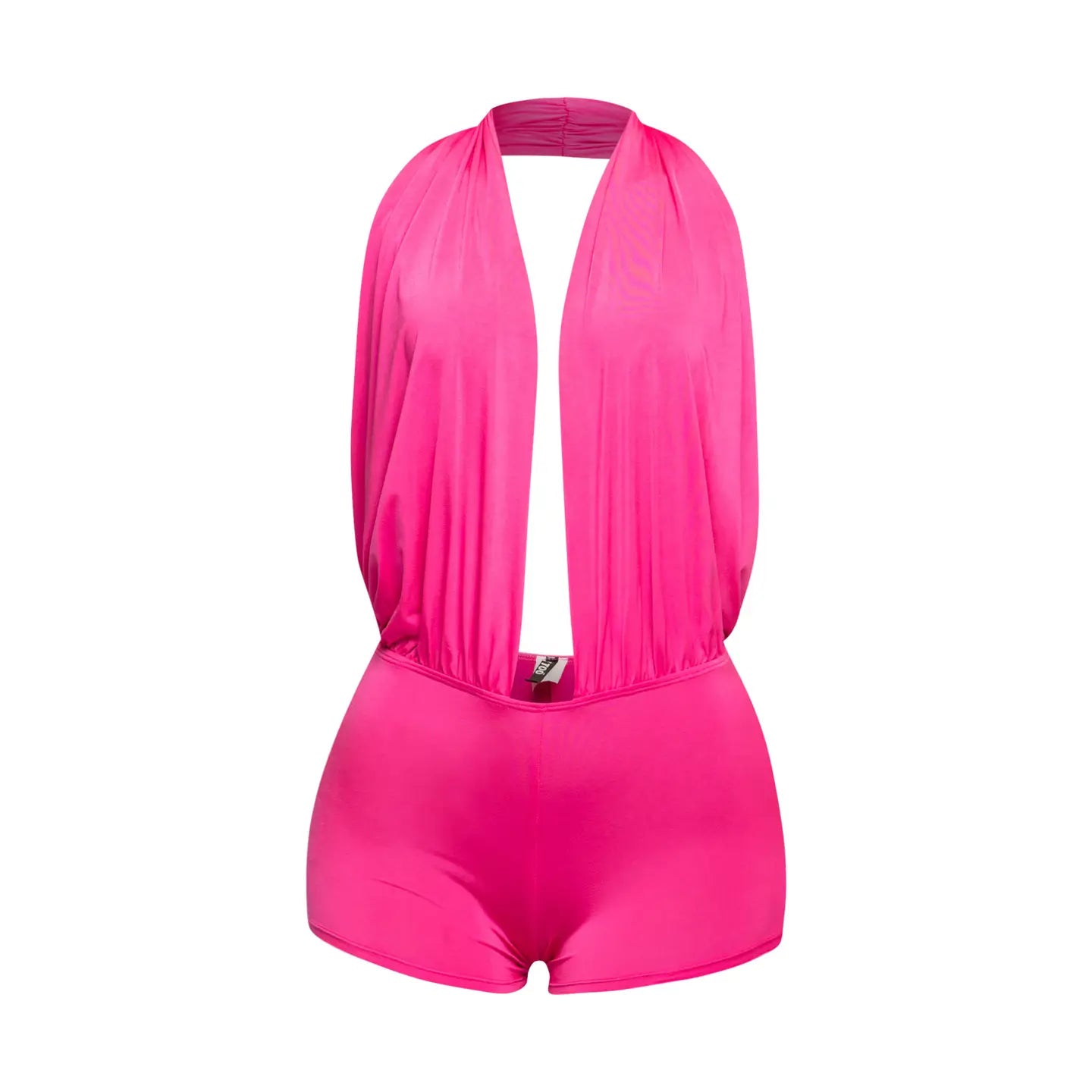 Low Rise Deep Halter Neck Romper