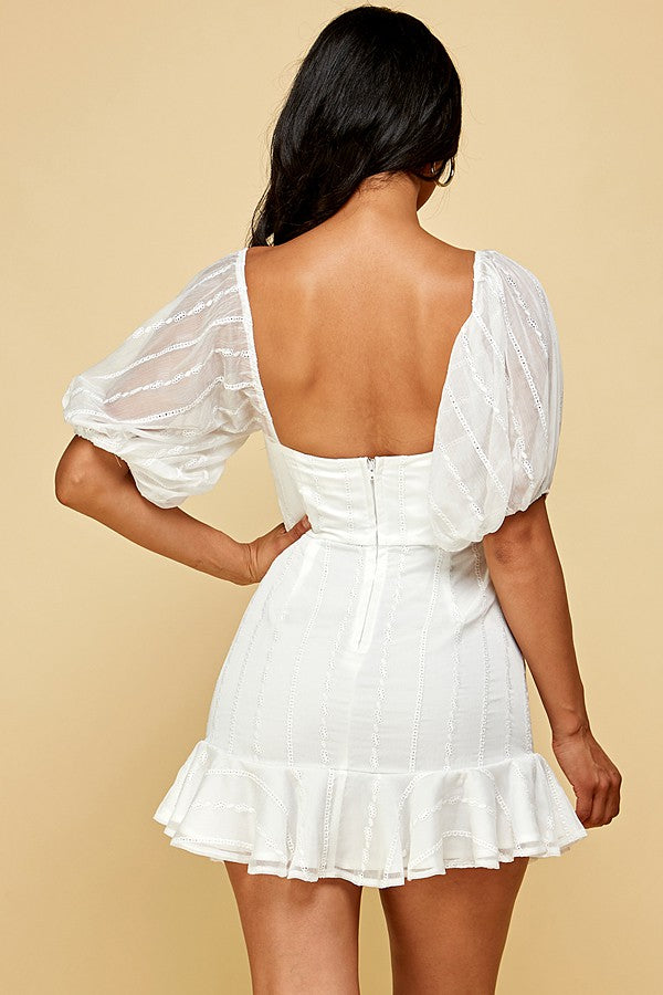 Midi lightweight ruffled dress