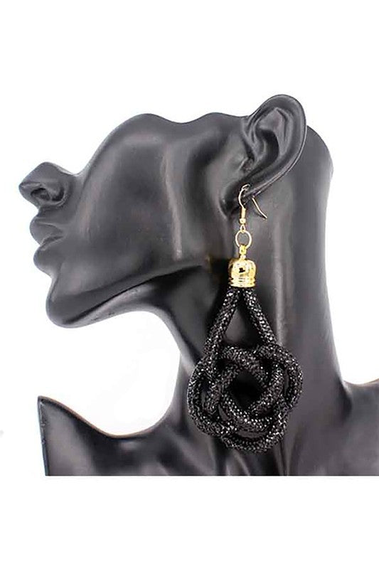 Knotted Oversized Dangle Earings