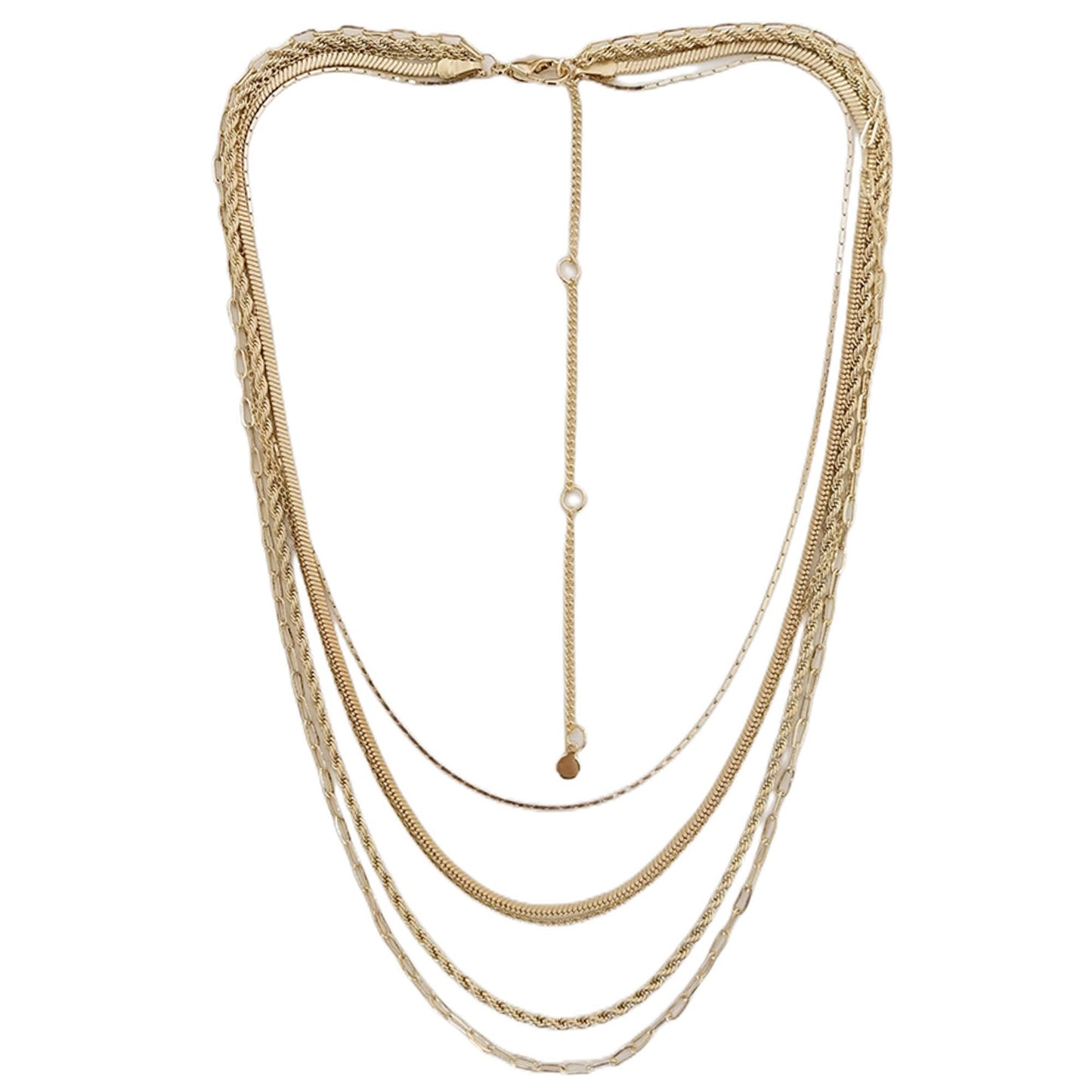 Four Layer Gold Necklace