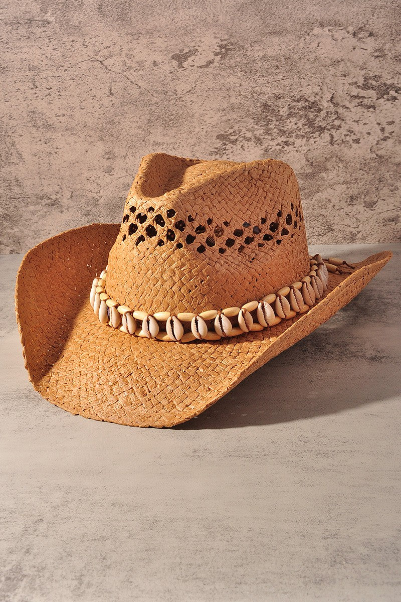 SEASHELLS BAND COWBOY COWGIRLHAT