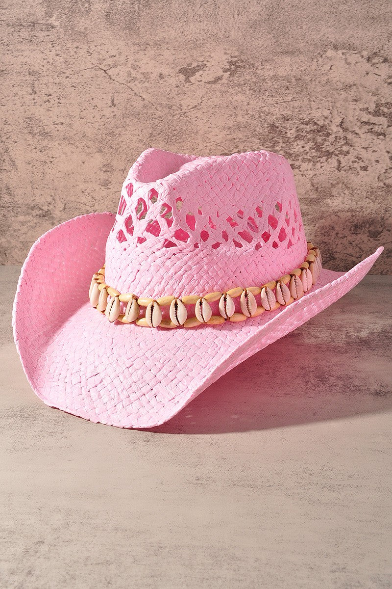 SEASHELLS BAND COWBOY COWGIRLHAT