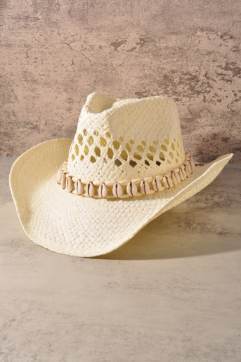 SEASHELLS BAND COWBOY COWGIRLHAT