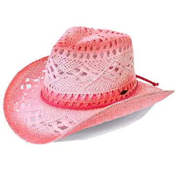 C.C Ombre Open Weave Cowboy Hat