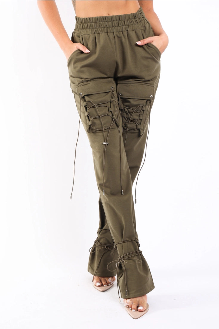 Parachute Lace Up Jogger Pants