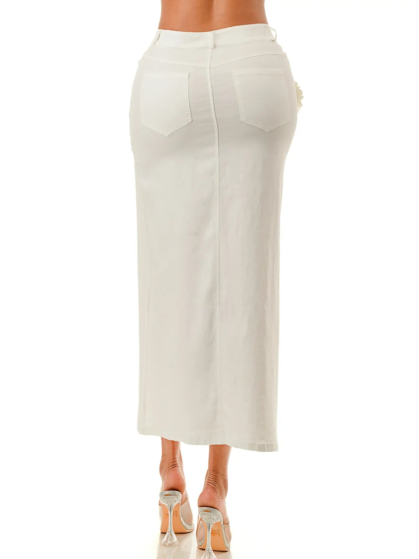 Embellished Denim Skirt