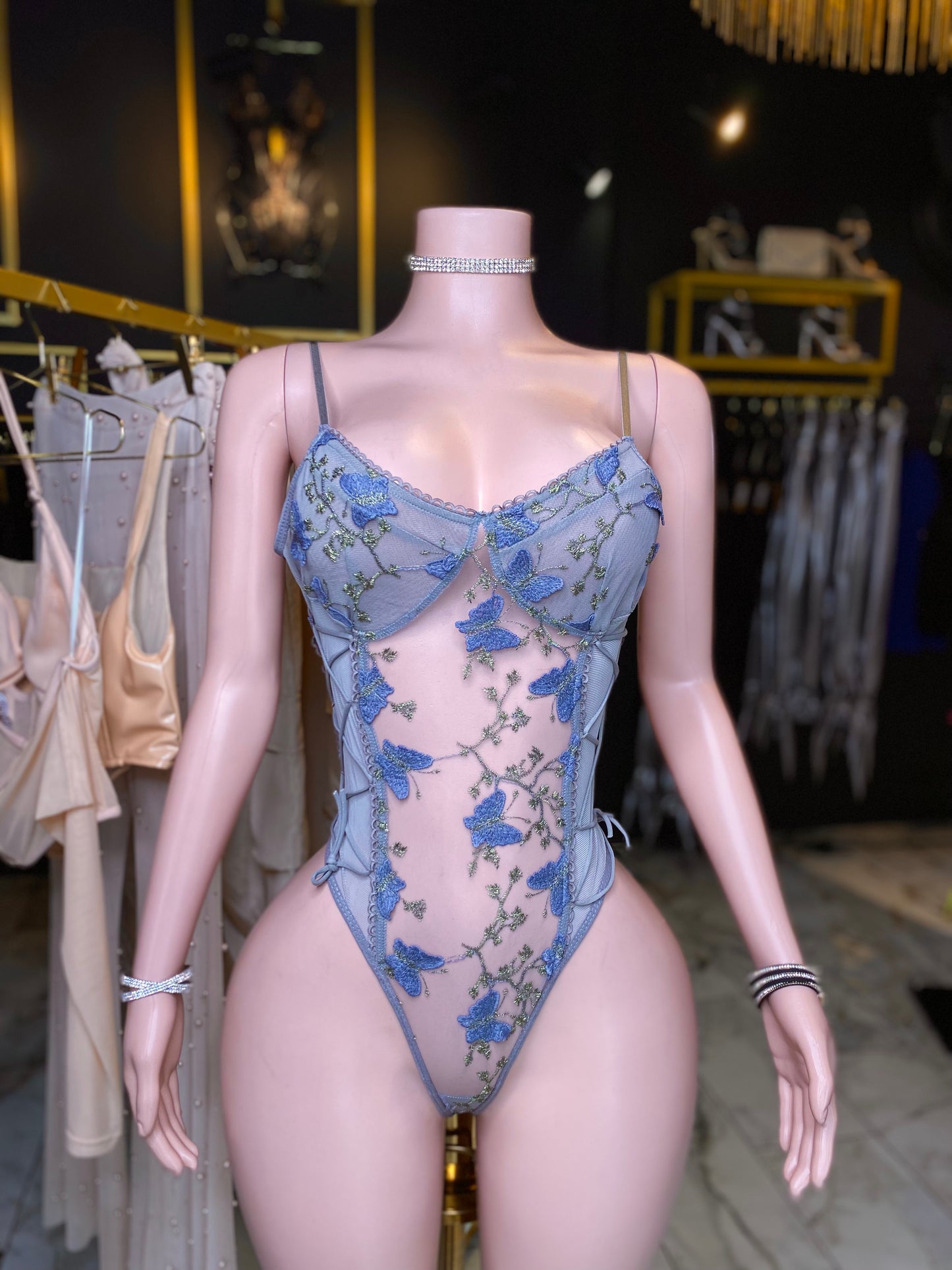 Butterfly Embroidered Teddy