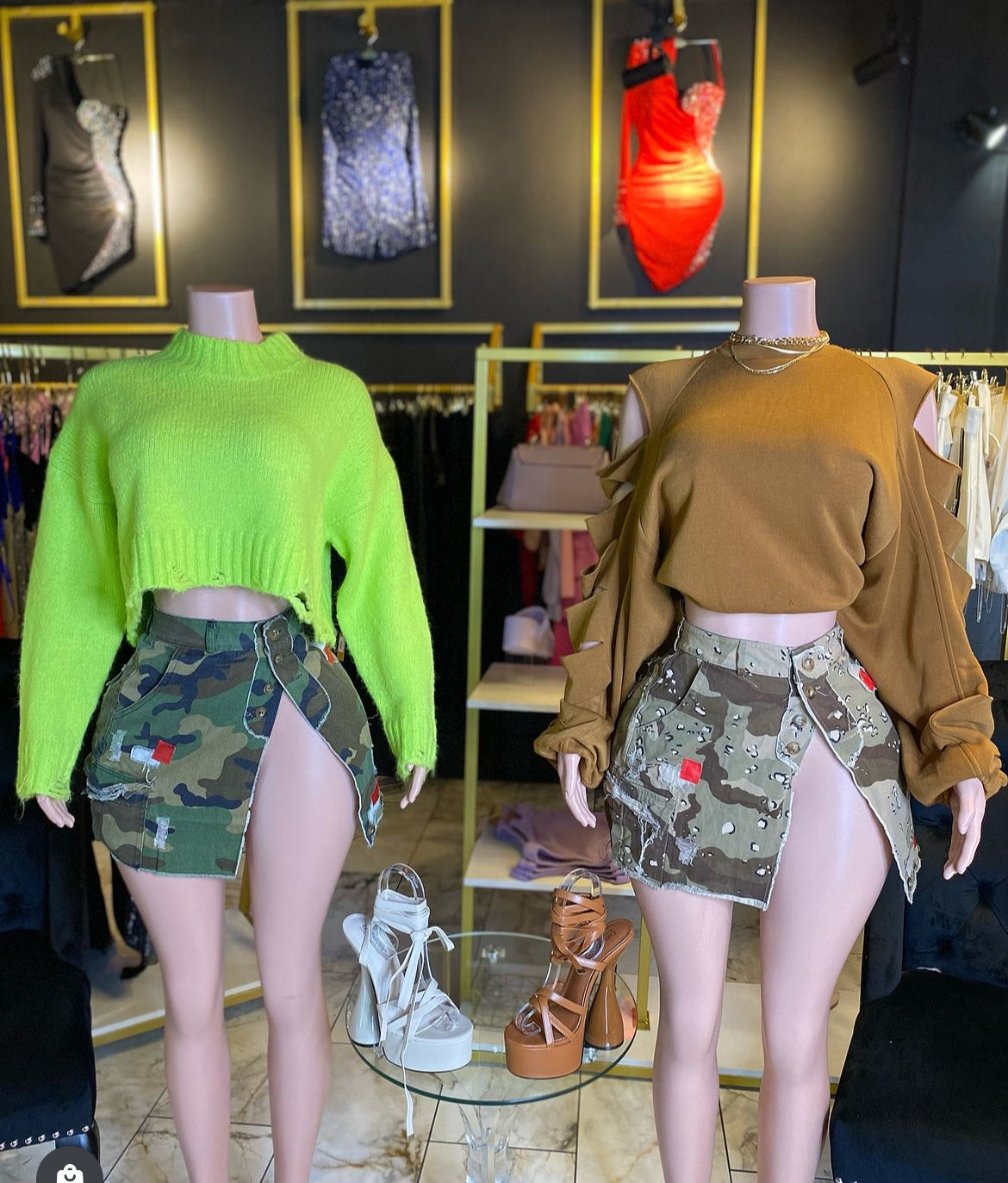Camo Cargo Mini Skirt