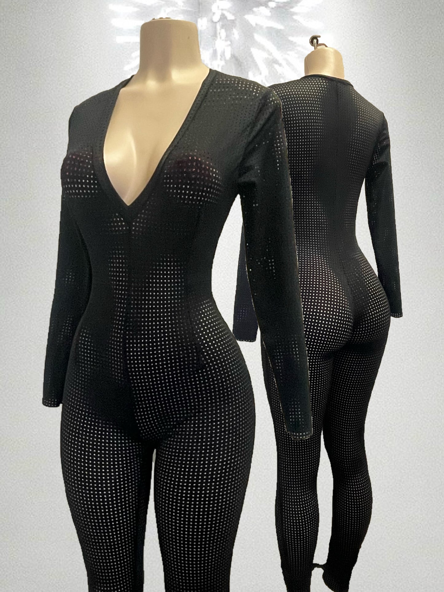 Long Sleeve Deep V Bodysuit