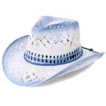 C.C Ombre Open Weave Cowboy Hat