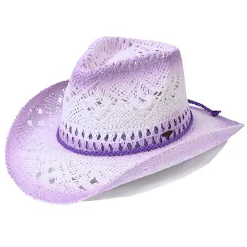 C.C Ombre Open Weave Cowboy Hat