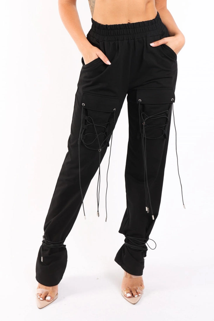 Parachute Lace Up Jogger Pants