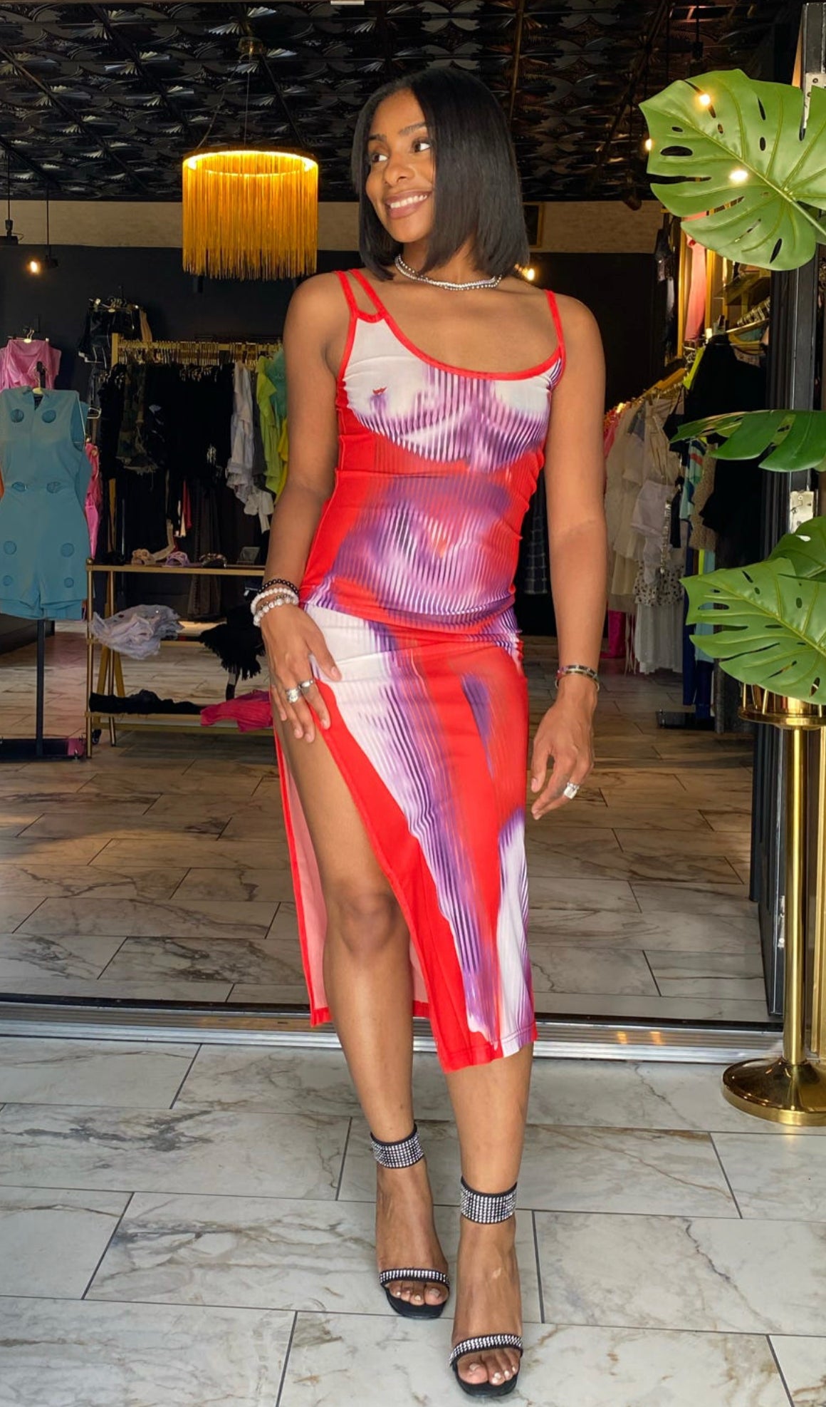 Body Print Maxi Dress