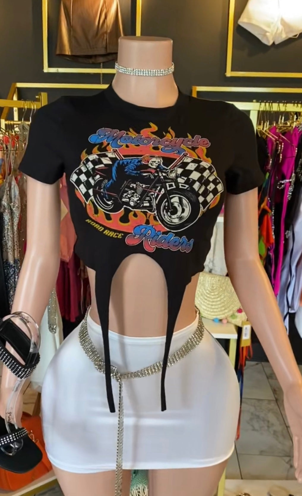 FIRE MOTORCYCLE RIDER COTTON TOP