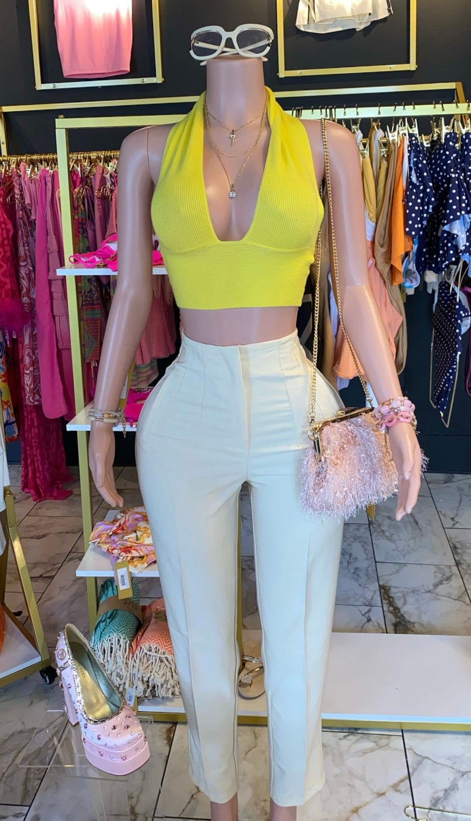 High Waist Pleated Pant
