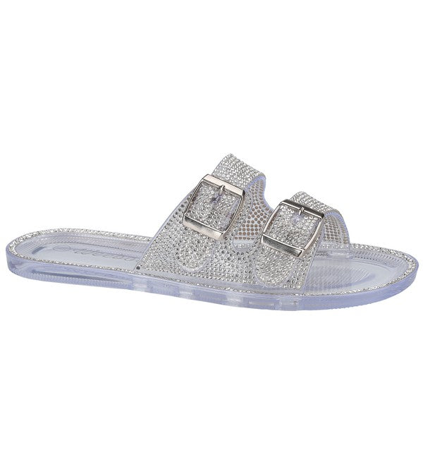 Rhinestone Slides w/ Buckle