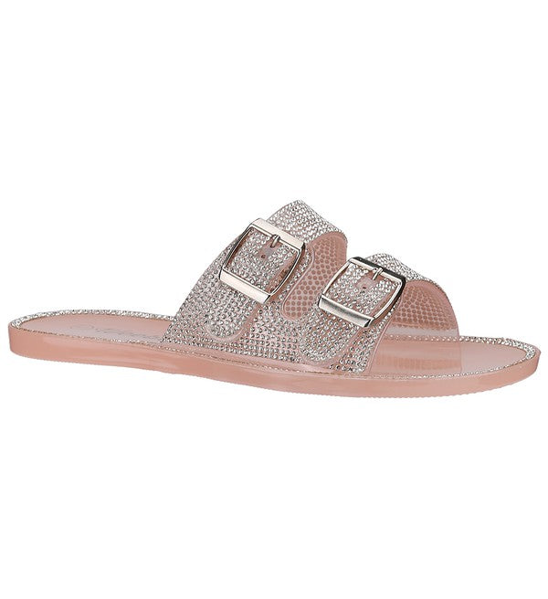 Rhinestone Slides w/ Buckle