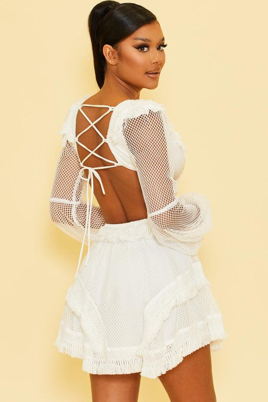 Crochet Lace Back Dress