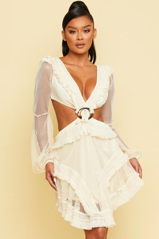 Crochet Lace Back Dress