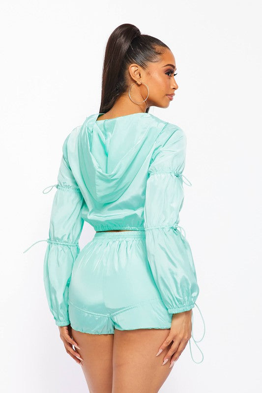 Cropped Hoodie and Short Set