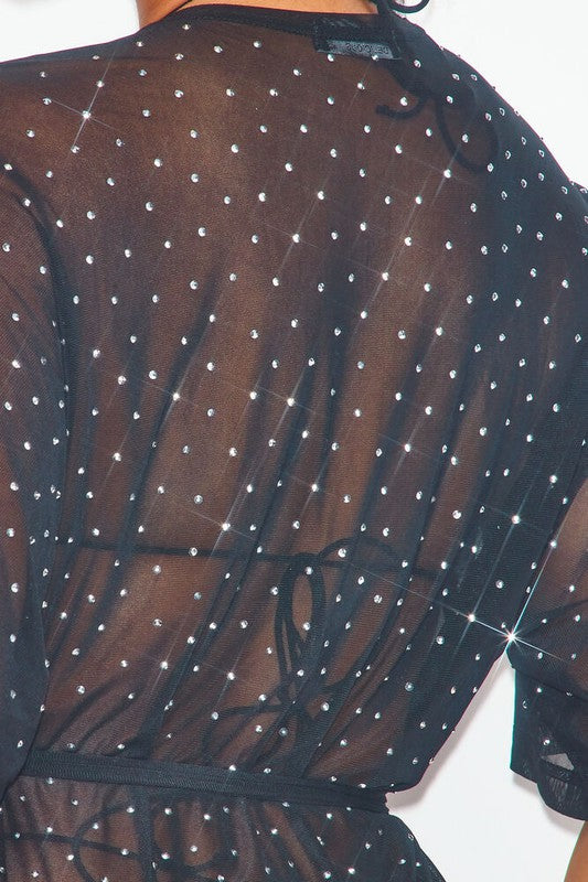 Sheer Studded Duster Cardigan