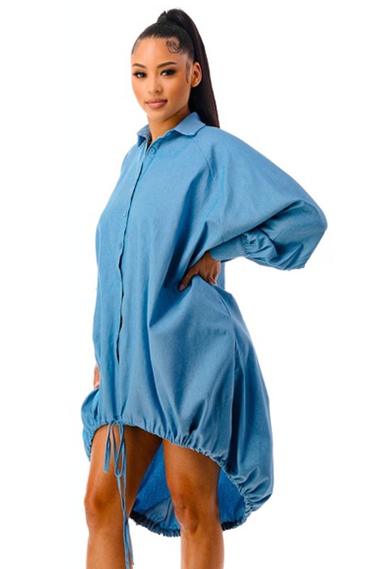 Denim Shirt Mini Dress