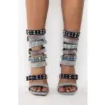 Trace Denim Strap Buckle Ankle Boot