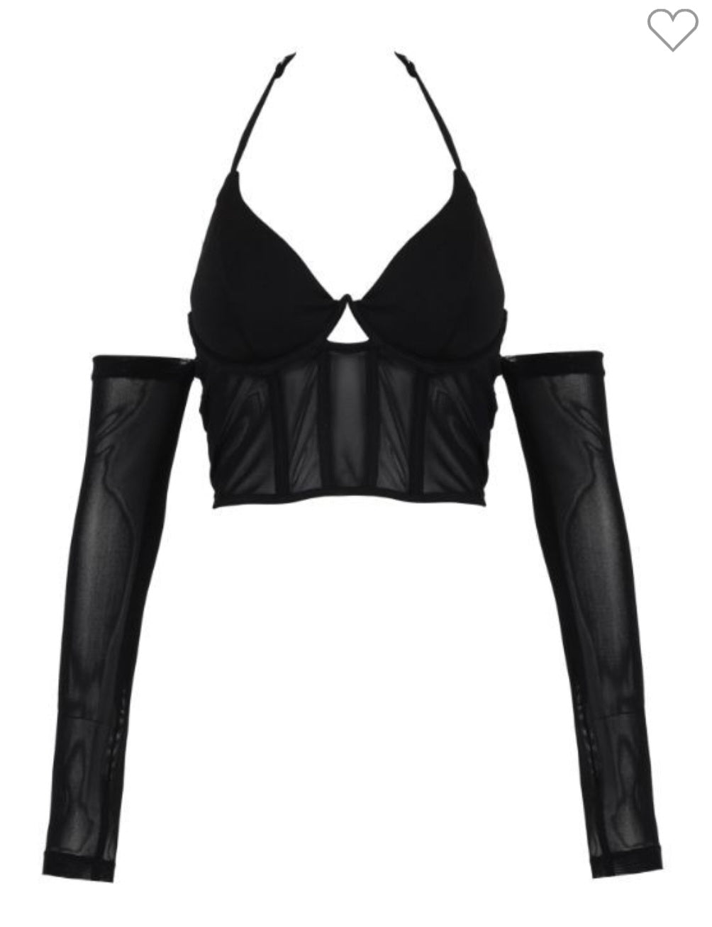 Mesh Corset with Sleeves