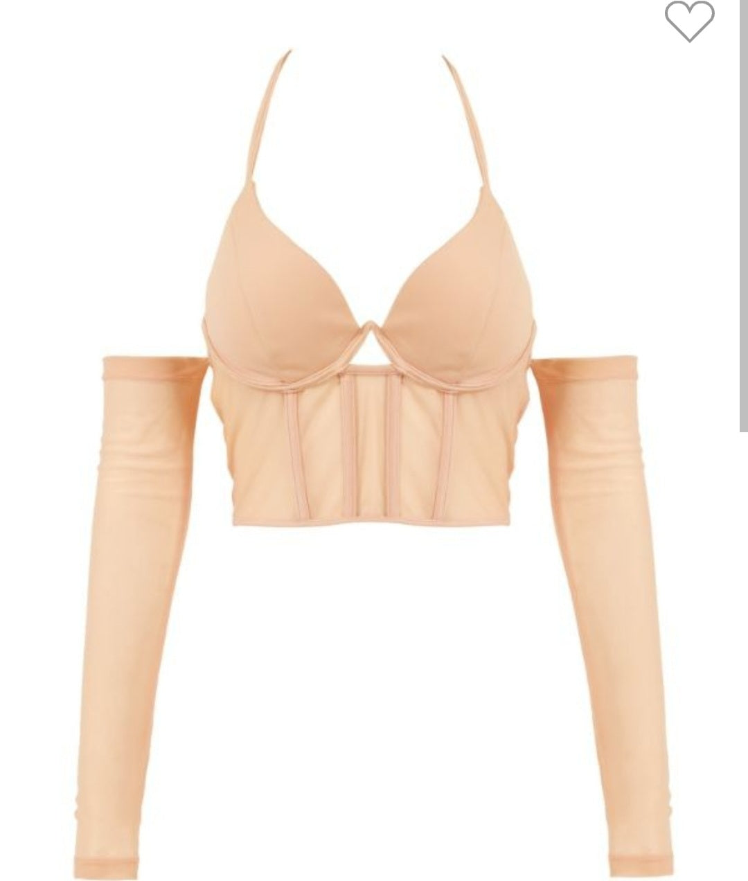Mesh Corset with Sleeves