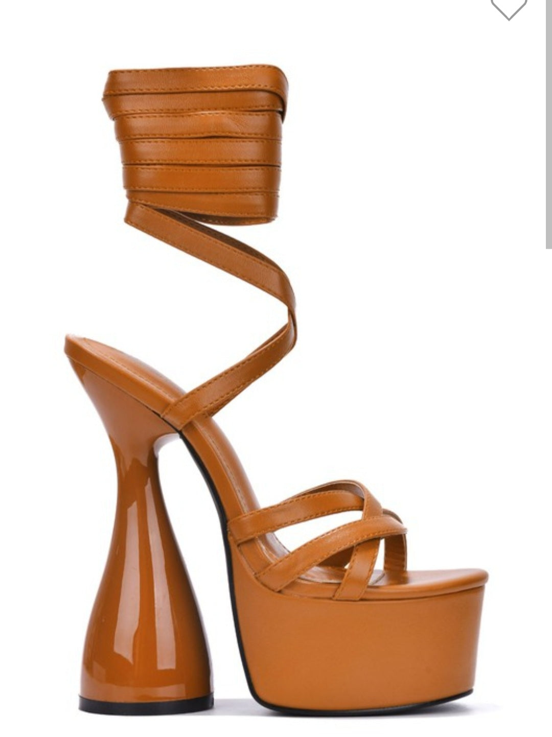 High Fluted Heel w/ Ties
