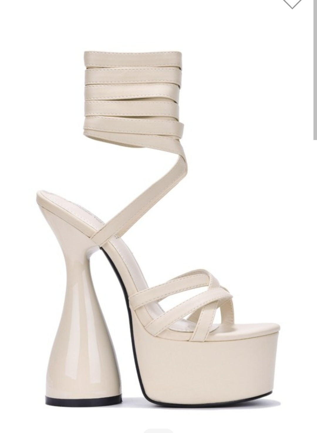 High Fluted Heel w/ Ties