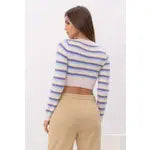 Jewel Striped Knit Sweater