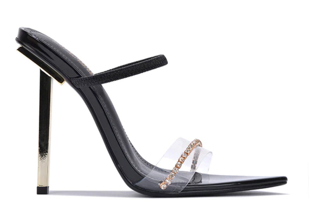 Rhinestone Strap Pencil Heel Shoe