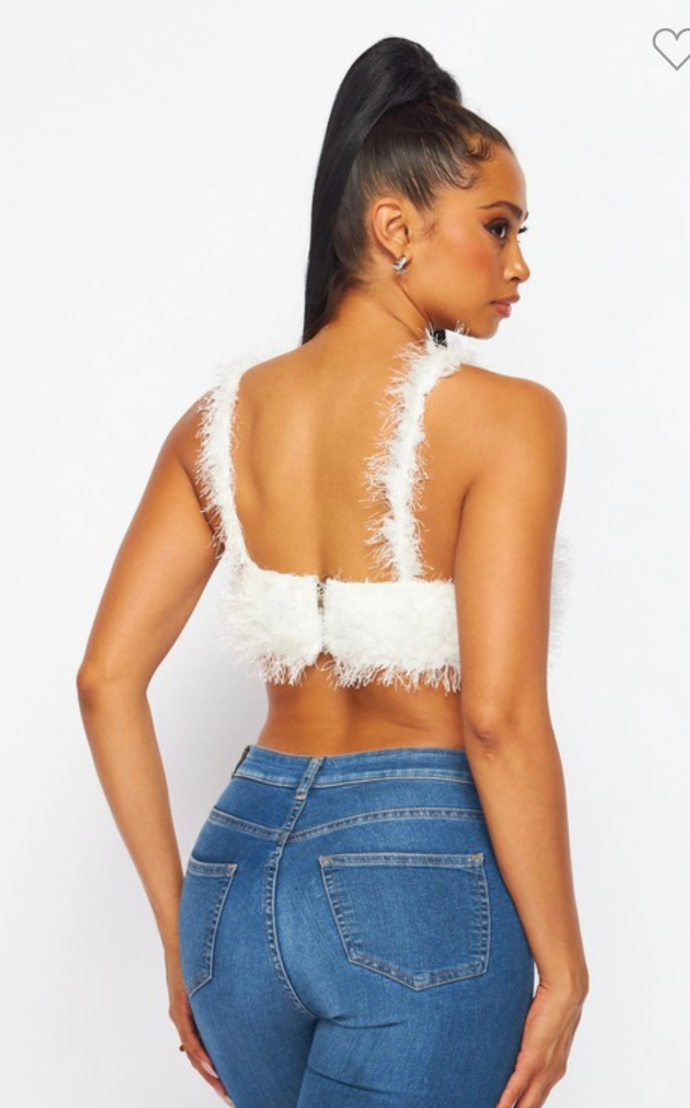 Cuddle Club Cozy Fuzzy Cami Crop Bra Top