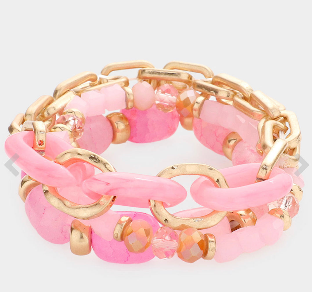 Natural Stone Stretch Bracelet Set