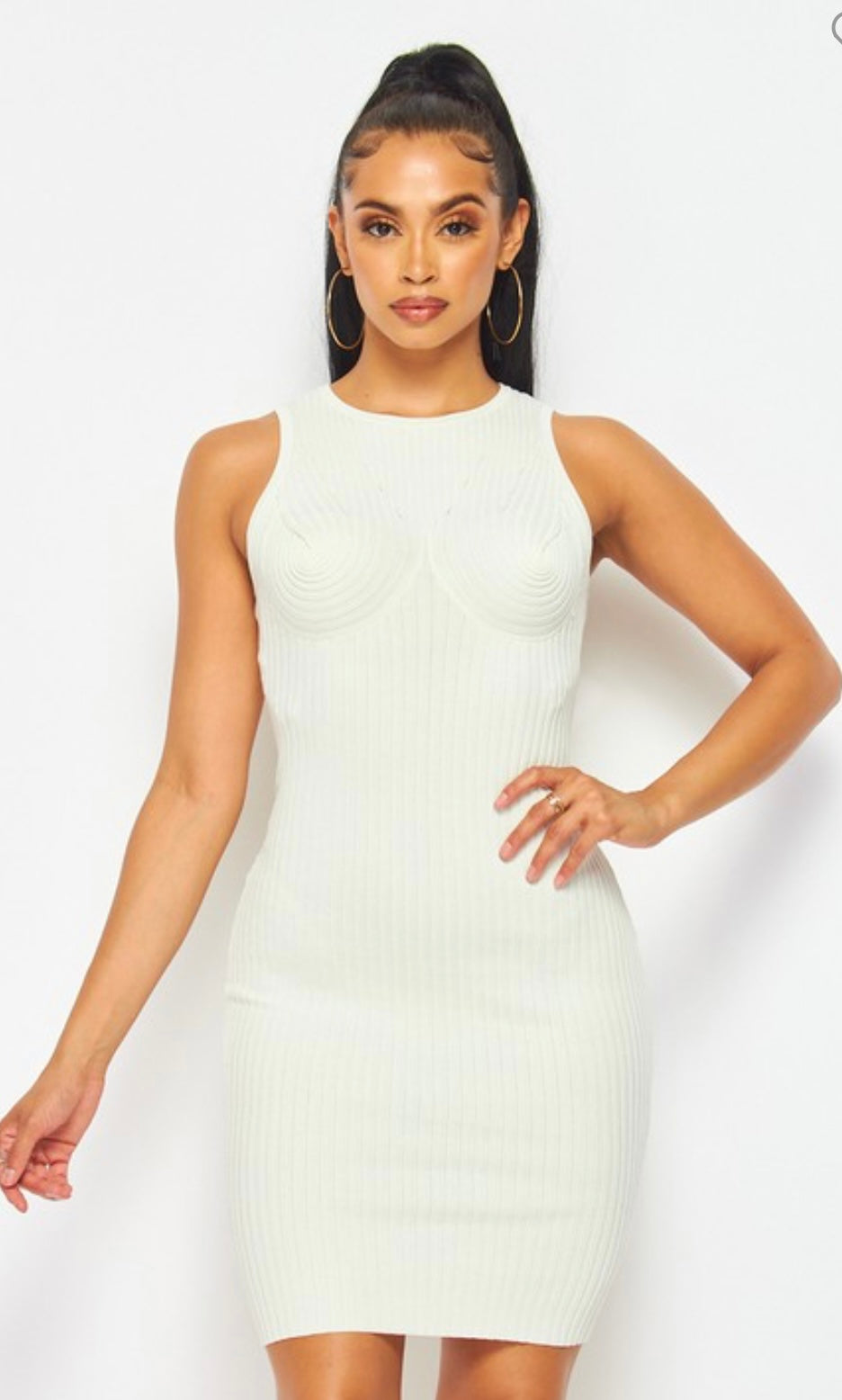 Alondra Sleeveless Basic Bodycon Mini Dress