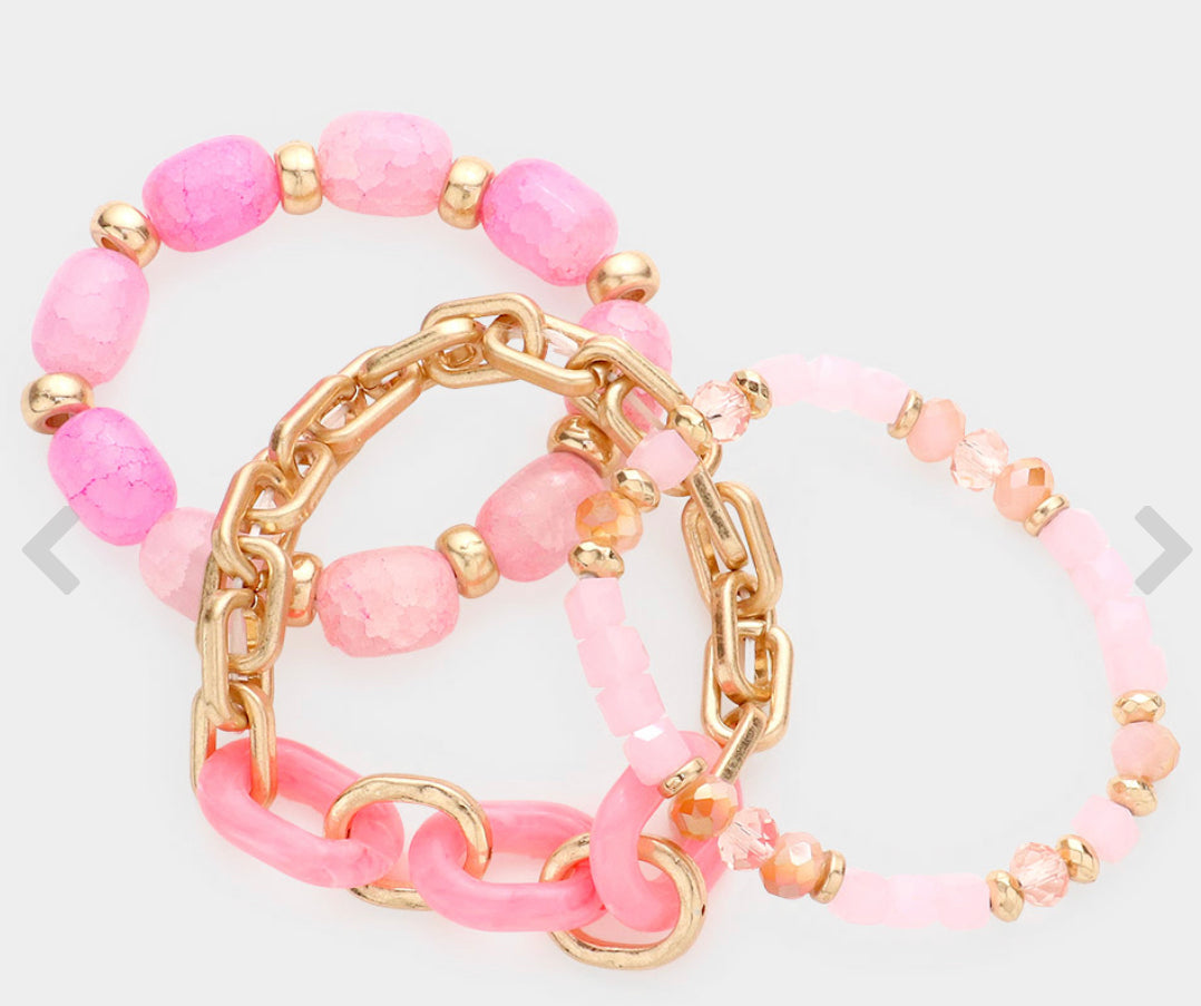 Natural Stone Stretch Bracelet Set