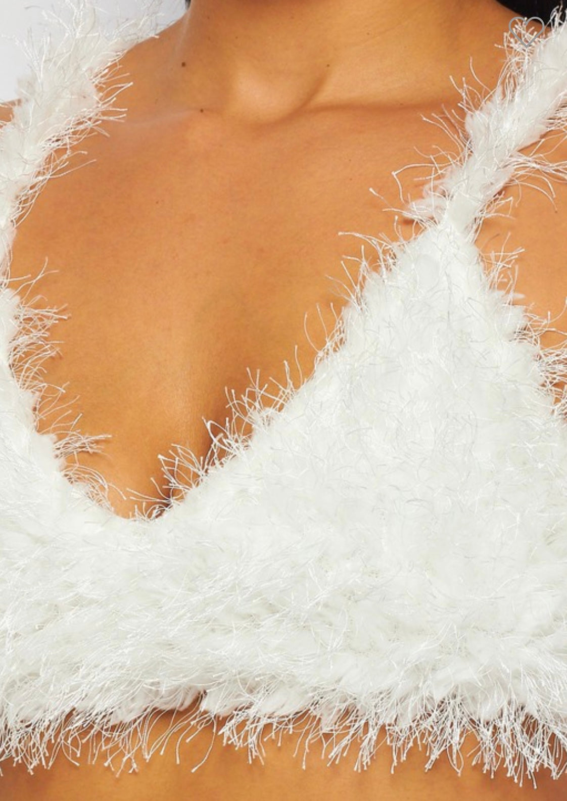 Cuddle Club Cozy Fuzzy Cami Crop Bra Top