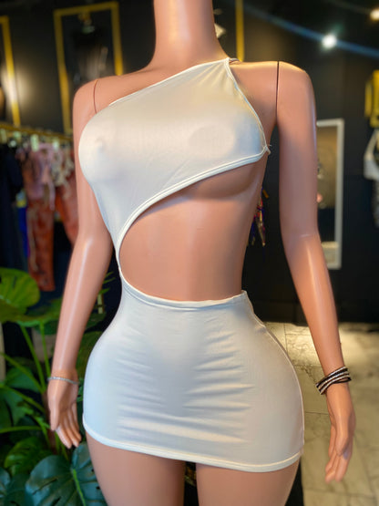 One Shoulder Cutout Backless Party Dress