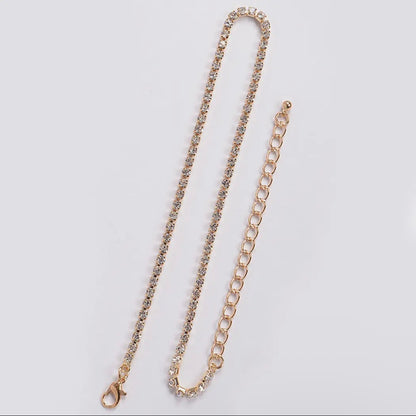 Rhinestone Thin Choker Necklace