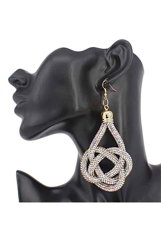 Knotted Oversized Dangle Earings