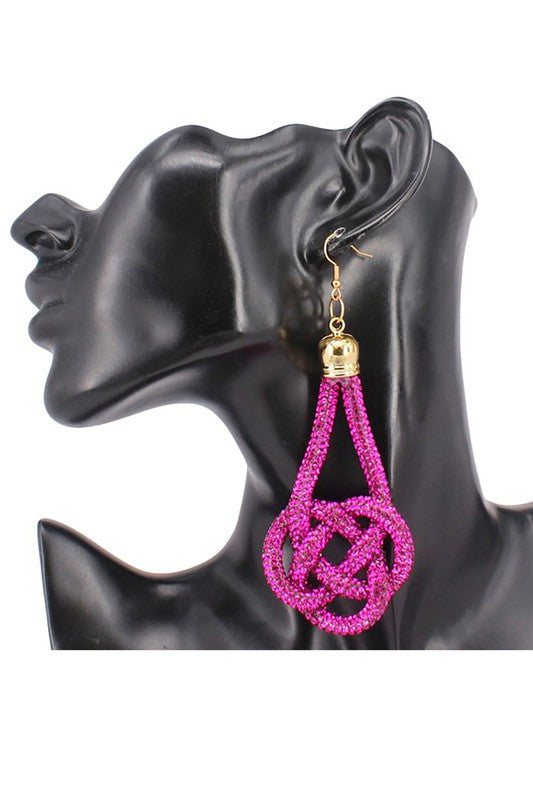 Knotted Oversized Dangle Earings
