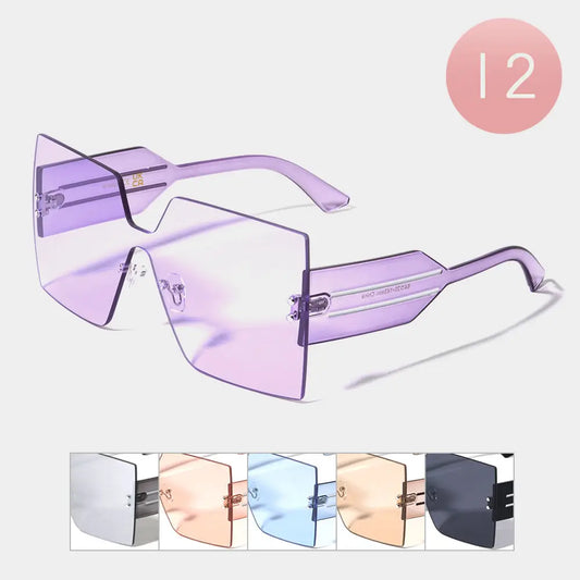 Square Rimless Wayfarer Sunglasses