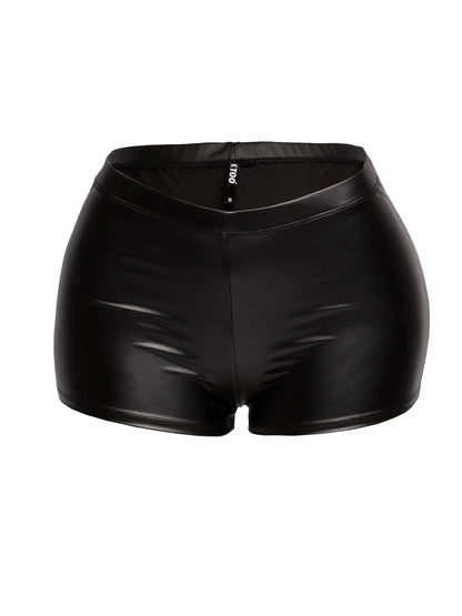 Matte Vegan Leather Clubwear Shorts