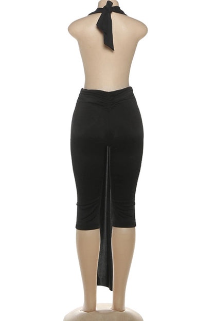 Tie-Front Halter Jumpsuit