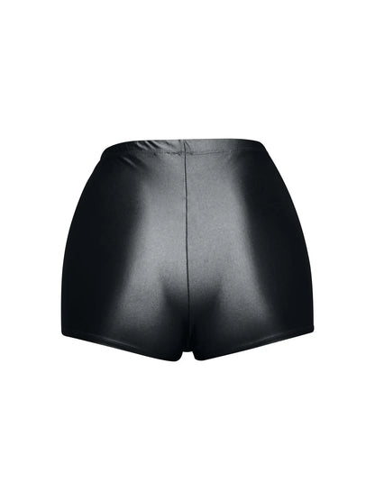 Shiny Stretch High Waist Shorts