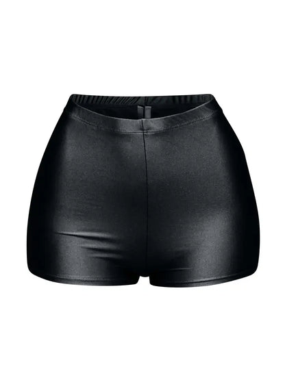 Shiny Stretch High Waist Shorts