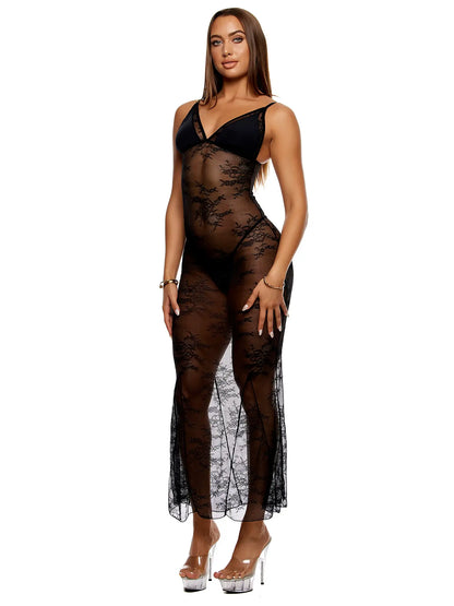 Take It Easy Lounge Lace Nightgown Lingerie Set