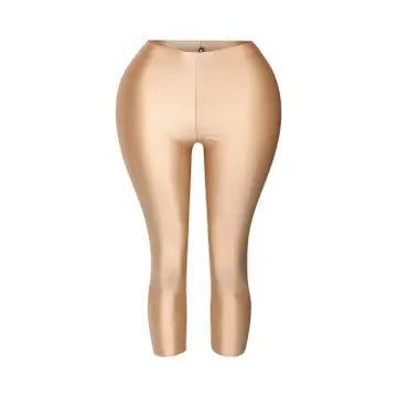 Shiny Stretch Nylon Capri pants