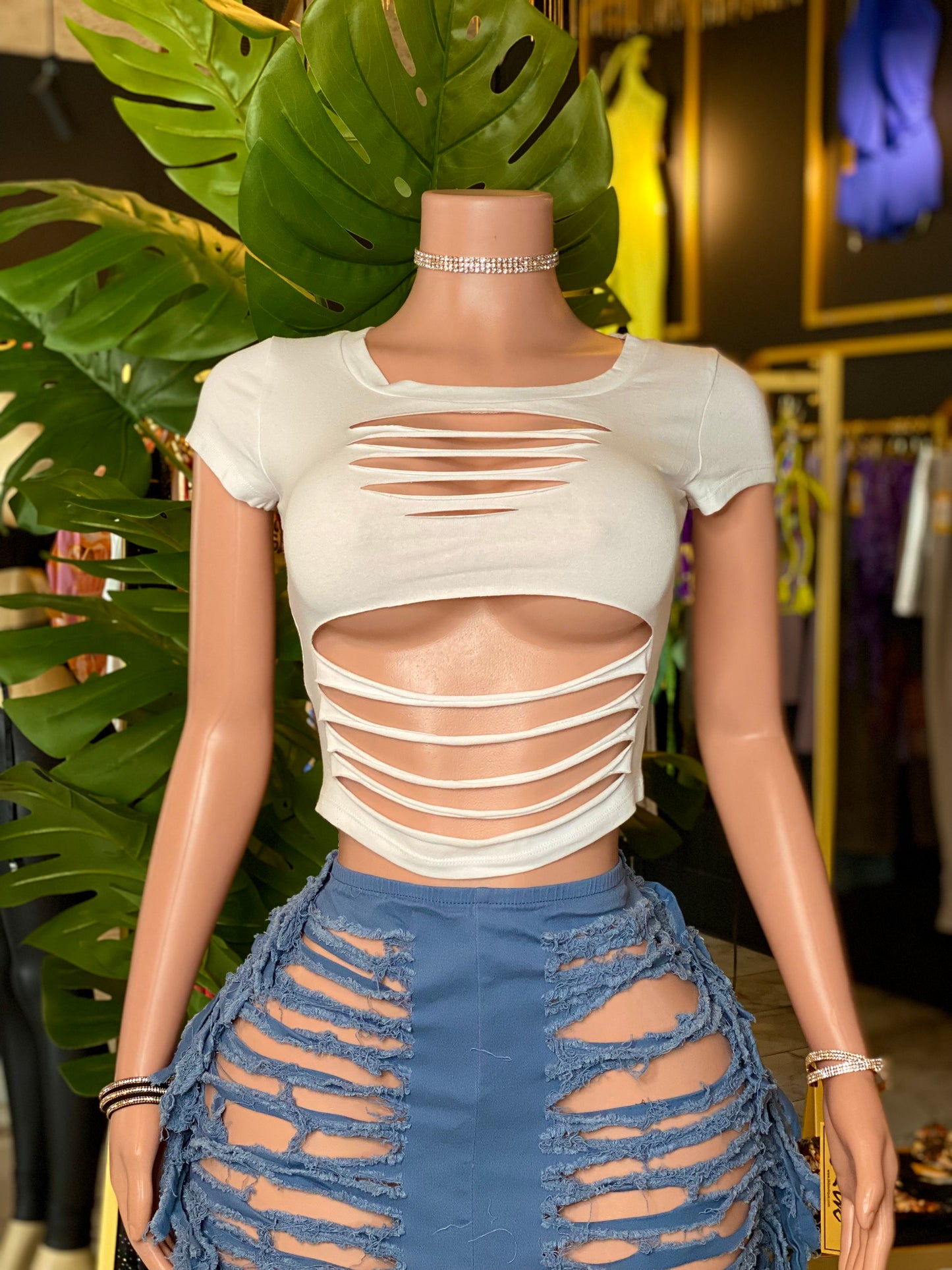 Lik Slash Cropped T
